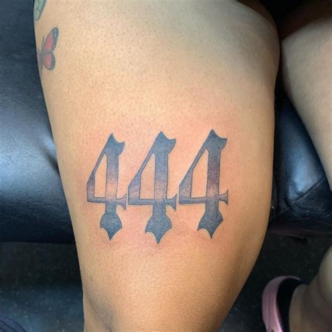 444 tattoo|Understanding The 444 Tattoo: Origin, Significance, And Who。